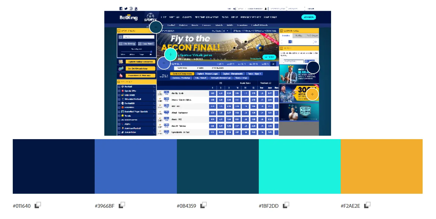 BetKing Website design Screenshot